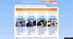 Desktop Screenshot of carhireexcess.co.uk