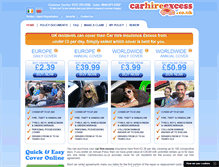Tablet Screenshot of carhireexcess.co.uk